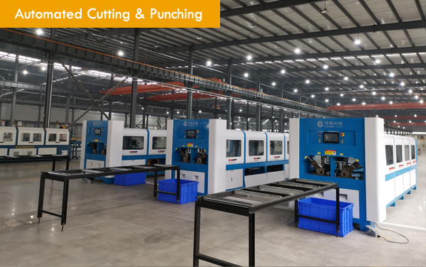 Automated cutting, driling and punching