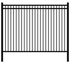 Flat Top Welded Ornamental Steel Fence