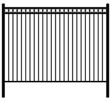 Flat Top Welded Ornamental Steel Fence
